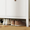 4 Drawer Shoe Cabinet with Flip Doors for Hallway, Entryway, White