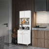 Farmhouse Sideboard Cabinet Kitchen Shelf for Microwave with Door Drawer Shelves