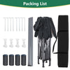 Pop Up Gazebo 3X3M Awning Canopy Party Tent Marquee 4 Sides Garden Outdoor Black