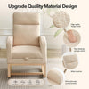 Nursery Nursing Rocking Chairs with Foot Rest High Backrest Rocker Glider Chair
