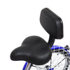 With Basket Blue UK 24 Inch Adult Trike Tricycle Foldable 3 Wheel Bike 7-Speed