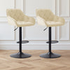 Set of 2/4 Bar Stools Velvet w/Armrest 8cm Thick Seat Swivel Bar Chair Breakfast