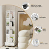 4-Layer 360° Rotating Bookshelf Bookcase Display Floor Standing Storage Rack NEW