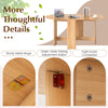 Folding Multifunction Table Drop Leaf Extendable Dining Table-Natural
