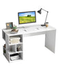 Modern Home Office Desk 140cm Computer Desk Study Writing Table with Bookshelf
