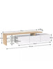 TV Unit Cabinet Stand High-gloss Sideboard with LED Lights Glass Shelves White