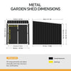 3 5 Bikes Parking Garden Storage Sheds Outdoor Metal Pent Roof with Bike Lanes A