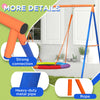 Kids Swing Set, Nest Swing Seat with A-Frame Structure for Outdoor Use