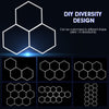 14 Hexagon LED Lighting Detailing Garage Workshop Retail Car Showroom w/Border