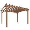 3 x 3 m Wooden Pergola, Garden Pergola Gazebo Grape Trellis, Maple Wood-effect
