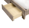Beliani Lonzac Velvet EU King Size Bed withDrawers Taupe Upholstered RRP £379.99