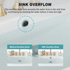 Pedestal Bathroom Sink Compact with Overflow & 3 Pre-Drilled Holes for 4" Faucet