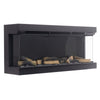 3D Media Wall Inset Electric Fire 3 Sided Panoramic Glass 9/12 LED Flame Colours