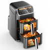 Dual Air Fryer 8L, 13 Programs with Visual Window, 2600W, 2 Years Warranty, NEW