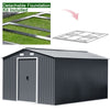 12x10 FT Steel Storage Shed, Pre-drilled Steel Panel Outdoor Tool Shed