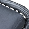 8 Seater Black Garden Corner Sofa Set with Rope Effect with Matching Dini FTR211