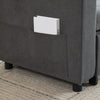 L-Shaped Pull Out Sofa Bed with Storage Corner Couch with USB, LED, Cup Holders