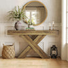 55-Inch Console Table with X-Shaped base, Narrow Entryway Sofa Table for Hallway