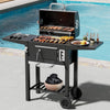 XL Outdoor Smoker Barbecue Charcoal BBQ Grill Portable Garden Cooking Trolley UK