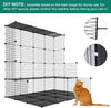 Large Cat Cage with Storage Cube, DIY Indoor Catio Enclosure Metal Play