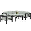 Garden Corner Sofa Set, Garden Furniture Set with Coffee Table