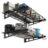 2 Pcs 2x4FT Heavy Duty Garage Wall Mounted Shelves,400lbs,Metal Storage Rack