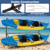 Freestanding Kayak Storage Rack with 6 Lockable Wheels-Black
