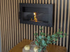 Bio fireplace 650x400 with glass Black Structural