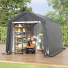 Outdoor Shed Equipment Shelter Cover Storage Bicycle PE Waterproof Steel Frame