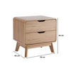 2 Drawer Bedside Scandi Legs Home Bedroom Furniture Nightstand Lamp Side Table