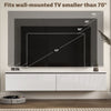 Floating TV Unit Stand Wall Mount Media Console w/ Storage Cupboards Refurbished