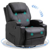 Faux Leather Electric 8-Point Vibration Massage Recliner Sofa Chair with Remote
