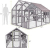 Cat House Large Enclosure Cat Run Wooden Catio Outdoor Kitty House with Bridges