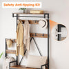 Hall Tree with Bench,10 Hooks,Shoe Storage,Freestanding Coat Rack for Hallway