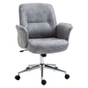 Swivel Computer Office Chair Mid Back Desk Chair for Home, Light Grey