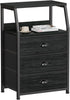 Bedside Table Cabinet with 3 Drawer Nightstand Bedroom Storage Chest of Drawer