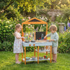 Wooden Mud Kitchen for Kids with Removable Sink, Cookware, Shelves