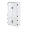 Accent Floor Storage Cabinet Kitchen Cupboard with 2 Large Doors
