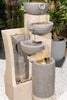 Garden LED Cascading 4 Bowl Water Feature Outdoor Freestanding 75cm