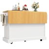 Mobile Kitchen Island Cart w/ Drawers, Adjustable Worktop, Storage Cabinet White
