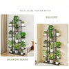 Black 7-Tier Metal Plant Stand,Corner Flower Shelf for Plants,Plant Display Rack