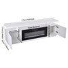 70'' TV Stand Cabinet High Gloss Electric Fireplace Unit W/ LED 12 Colour Flame