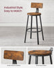 Tall Bar Stools, Bar Chairs with Backrest，1 set for 2 pieces，LBC026B02V1