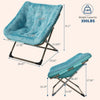 Folding Saucer Foldable Moon Chair Camping Outdoor Soft Padded Seat No Assembly