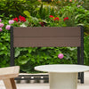 Elevated Raised Garden Bed with Storage Shelf Wood Look Planter Garden Pot Boxes