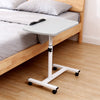 Overbed Table Adjustable Over Hospital Bed Tray with Wheels for Home Use