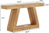 55-Inch Farmhouse Console Table, Rustic Sofa Table with Storage for Living Room