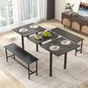 Modern Folding Table 3 Pcs Dining Table Set Extendable Kitchen Table for 4-6