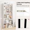 Decorative Storage Shelving Unit with Open Display Shelf-White