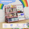 Bookshelf Bookcase with Children's Reading Room for 9 Storage Compartme Pink New